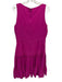 Red Valentino Size XL Magenta Pink Silk Blend Sleeveless Pleated Detail Dress Magenta Pink / XL