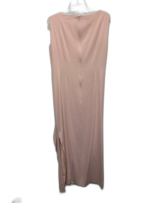 Escada Size 44 / L Ballet Pink Triacetate Blend Back Zip Side Gather Midi Dress Ballet Pink / 44 / L