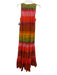 Cara Cara Size M/L Red, Orange & Green Cotton Sleeveless Gradient Tiered Dress Red, Orange & Green / M/L
