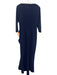 La Petite Robe Chiara Boni Size 48 Navy Boat Neck Floor Length 3/4 Sleeve Gown Navy / 48