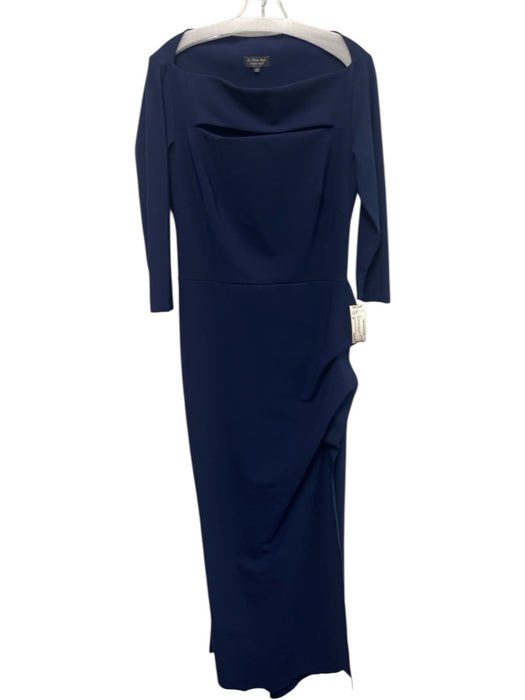 La Petite Robe Chiara Boni Size 48 Navy Boat Neck Floor Length 3/4 Sleeve Gown Navy / 48