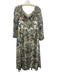 Marchesa Notte Size 12 Cream & Multi Floral Lace Back Zip Tulle Dress Cream & Multi / 12