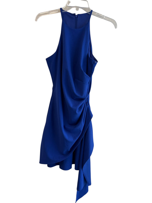 Belle Badgley Mischka Size 2 Ultramarine Blue Polyester Halter Neck Dress Ultramarine Blue / 2