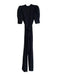 Alice + Olivia Size 0 Black Polyester Back Zip High Neck Belted Jumpsuit Black / 0