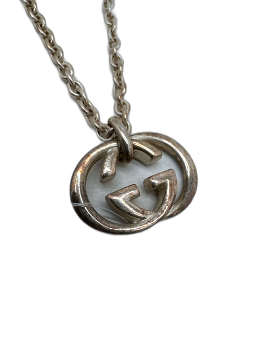 Gucci Silver Metal Solid Necklace Silver