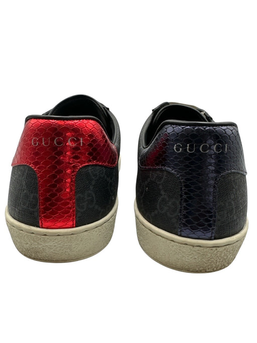 Gucci Shoe Size 9 Black Leather Guccissima Sneaker Men's Shoes Black / 9