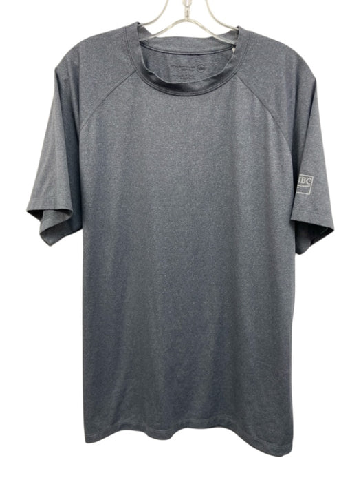 Peter Millar Size L Dark Gray Synthetic Solid Athletic T Shirt Short Sleeve Dark Gray / L