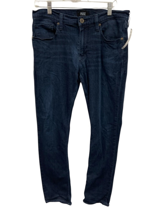 Paige Size 32 Dark Wash Cotton Blend Solid Jean Men's Pants Dark Wash / 32