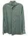 Peter Millar Size M Green & White Cotton Gingham Button Up Long Sleeve Shirt Green & White / M