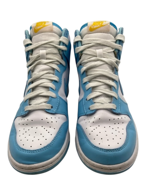 Nike Shoe Size 8 Blue & White Leather Perforated lace up High Top Sneakers Blue & White / 8