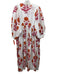 Maison Marigold Size XS/S White, Orange & Pink Cotton Floral Tie V Neck Dress White, Orange & Pink / XS/S