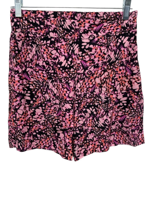 Ungaro Size XS Black, Pink, Orange Viscose & Rayon Elastic Waistband Shorts Black, Pink, Orange / XS