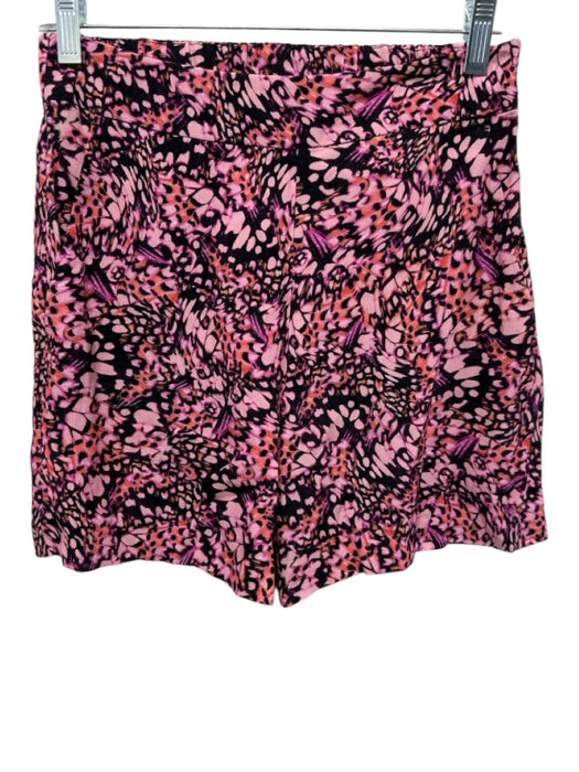 Ungaro Size XS Black, Pink, Orange Viscose & Rayon Elastic Waistband Shorts Black, Pink, Orange / XS