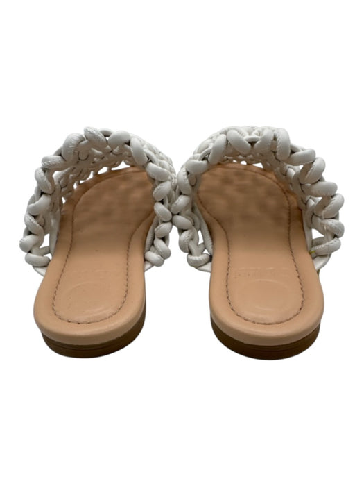 Odissi Shoe Size 36 White Leather Knot Strappy Mule Sandals White / 36