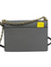 Furla Gray & Gold Pebble Leather Gold hardware Chain Strap Flap Top Bag Gray & Gold / S