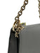 Furla Gray & Gold Pebble Leather Gold hardware Chain Strap Flap Top Bag Gray & Gold / S