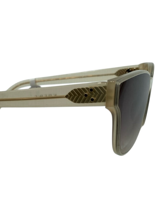 Krewe Clear & Brown Acetate Cat Eye Gradient Translucent Sunglasses Clear & Brown