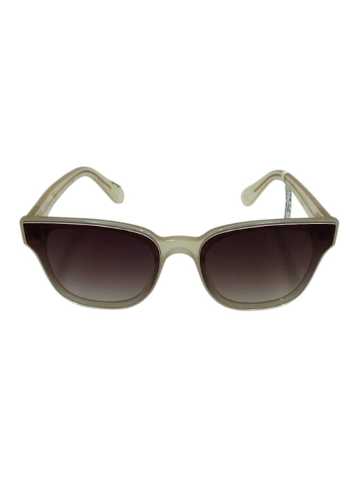 Krewe Clear & Brown Acetate Cat Eye Gradient Translucent Sunglasses Clear & Brown