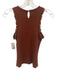 A.L.C. Size S Brown & Yellow Cotton Blend Ribbed Trim Detail Bedded Detail Top Brown & Yellow / S