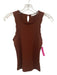 A.L.C. Size S Brown & Yellow Cotton Blend Ribbed Trim Detail Bedded Detail Top Brown & Yellow / S