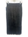 Jenni Kayne Size XS Black Polyester Elastic Waist Fringe Midi Skirt Black / XS