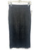 Jenni Kayne Size XS Black Polyester Elastic Waist Fringe Midi Skirt Black / XS