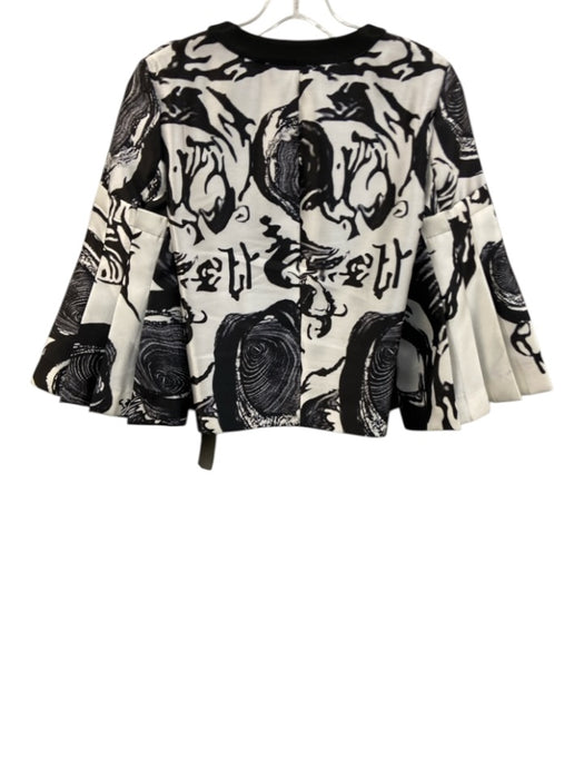 Anne Fontaine Size 38 White, Gray, Black Polyester & Viscose Zip Up Jacket White, Gray, Black / 38