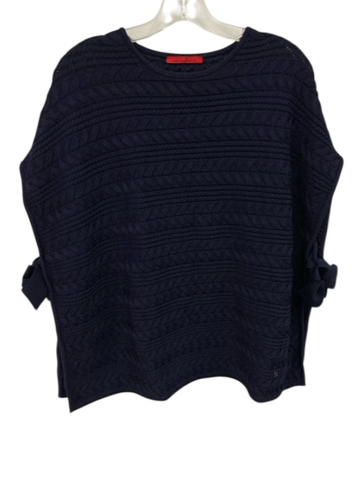 CH Carolina Herrera Size One Size Navy Blue Viscose & Polyamide Side Tie Sweater Navy Blue / One Size