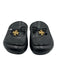 Tory Burch Shoe Size 6 Black Leather Gold Charm Bow Detail Cork Sole Mules Black / 6