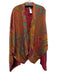 Red & Multi Wool Woven Paisley Mixed Print Wrap Shawl Red & Multi