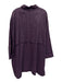 Eskandar Size 0 Purple Linen Blend Coated Button Front Collared Pocketed Coat Purple / 0