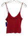 Roy Rogers Size S Red Cotton Blend Crochet Spaghetti Strap Button Front Tank Top Red / S
