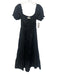ASTR The Label Size XS Black Cotton Off Shoulder Short Puff Sleeve Tiered Dress Black / XS