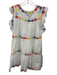 Marie Oliver Size S White & Multi Cotton Ruffle Cap Sleeve Gathered Detail Dress White & Multi / S