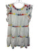 Marie Oliver Size S White & Multi Cotton Ruffle Cap Sleeve Gathered Detail Dress White & Multi / S