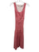 Parker Size 0 White & Red Cotton Blend Spotted Sleeveless Paneled Dress White & Red / 0