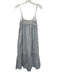 Misa Size XS White & Blue Cotton Spaghetti Strap Knot Detail Empire Waist Dress White & Blue / XS