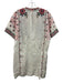 Johnny Was Size S Cream White & Multi Linen Embroidered Floral V Neck Dress Cream White & Multi / S