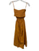 Faithfull the Brand Size XS Marigold Orange Cotton Strapless Cutout Back Dress Marigold Orange / XS