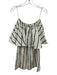 Faithfull the Brand Size L Cream White & Navy Blue Linen Striped Strapless Dress Cream White & Navy Blue / L