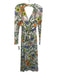 AFRM Size XS White & Multi Polyester Blend Floral Cutout Long Sleeve Dress White & Multi / XS