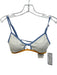 L Space Size S White, Orange & Blue Nylon Blend Ribbed Cutout Swimsuit White, Orange & Blue / S