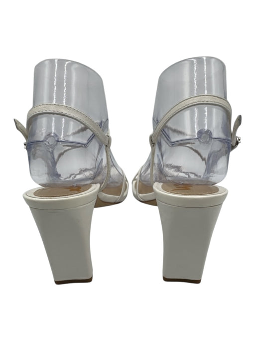 Sam Edelman Shoe Size 7.5 White Leather Upper Strappy Ankle Buckle Sandals White / 7.5