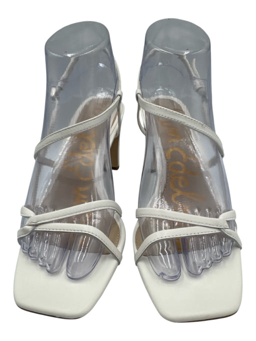 Sam Edelman Shoe Size 7.5 White Leather Upper Strappy Ankle Buckle Sandals White / 7.5