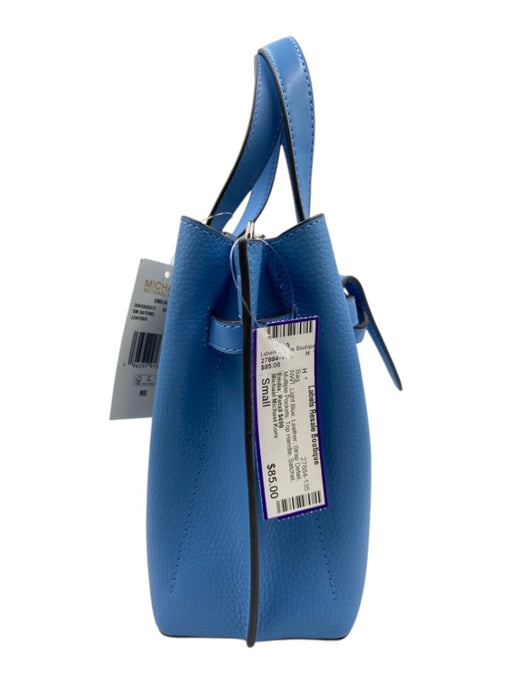 Michael Michael Kors Light Blue Leather Strap Detail Multiple Pockets Bag Light Blue / Small