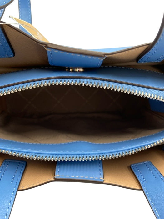 Michael Michael Kors Light Blue Leather Strap Detail Multiple Pockets Bag Light Blue / Small