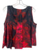 katharine kidd Size 10 Red & Black Polyester Sleeveless Abstract Print Top Red & Black / 10