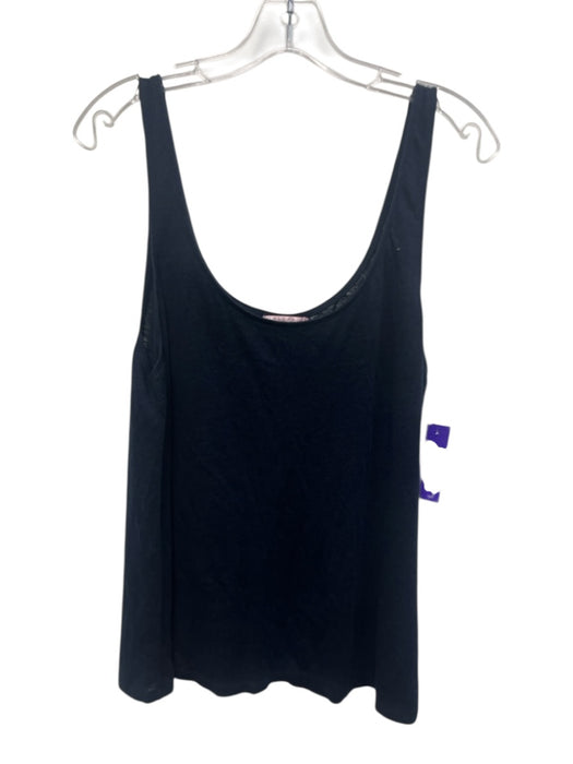 Calypso St. Barth Size L Navy Blue Linen Sleeveless U Neck Tank Top Navy Blue / L