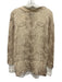 Brochu Walker Size S Cream Beige & White Wool & Cashmere Knit Animal Print Top Cream Beige & White / S
