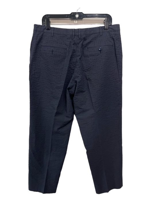 Zanella Size 34 Dark Blue Cotton Blend Stripes Khakis Men's Pants 34
